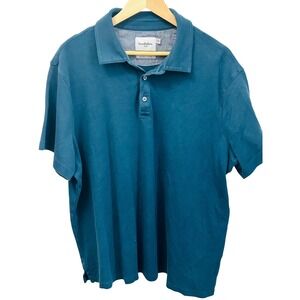 Goodfellow & Co Mens Polo Shirt XXL Thunderbolt Blue Short Sleeve Standard Fit